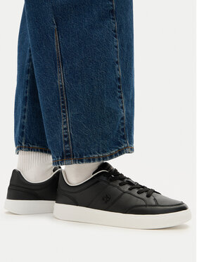 Tommy Hilfiger Sneakersy Tommy Hilfiger Th Heritage Court Sneaker Ltr FW0FW09028 Czarny