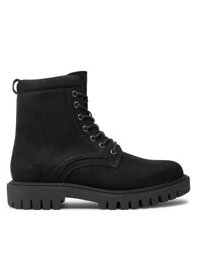 Tommy Hilfiger Schnürstiefeletten Tommy Hilfiger Casual Hilfiger Chunk Z Nbk Boot FM0FM05149 Schwarz