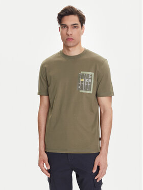 BOSS BOSS Póló Te_Container 50546920 Khaki Regular Fit