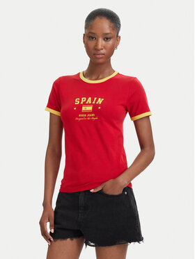 Guess Jeans Guess Jeans Футболка W6YI16 K3995 Червоний Slim Fit