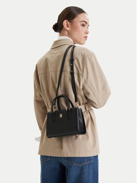 Tommy Hilfiger Дамска чанта Tommy Hilfiger Th Daily Mini Tote Mono AW0AW18416 Черен