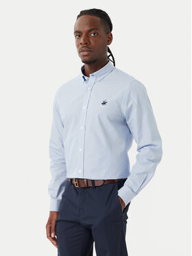 Beverly Hills Polo Club Beverly Hills Polo Club Camisa P-SS26M-BRASS Azul Regular Fit