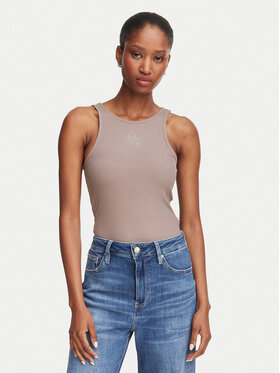 Guess Guess Top W6RP39 KD092 Beige oscuro Regular Fit