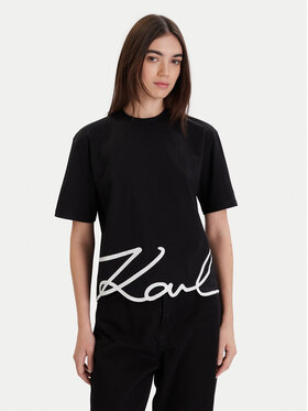 KARL LAGERFELD KARL LAGERFELD Póló A1W17013 Fekete Relaxed Fit