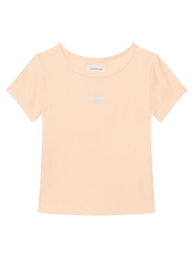 Calvin Klein Jeans Calvin Klein Jeans Camiseta Monologo LVCKSJB11G Naranja claro Regular Fit