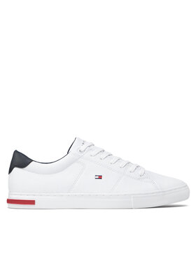 Tommy Hilfiger Snīkeri Tommy Hilfiger Essential Leather Detail Vulc FM0FM04047 Balts