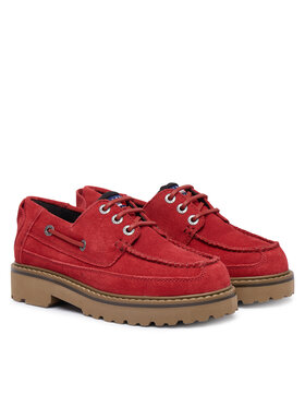 Tommy Jeans Κλειστά παπούτσια Tommy Jeans Tjw Archive '01 Low Boat Shoe EN0EN03157 Κόκκινο