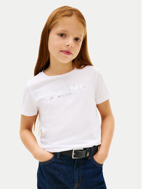 Tommy Hilfiger Tommy Hilfiger Camiseta Foil KG0KG08974 D Blanco Regular Fit