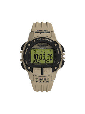 Timex Hodinky Timex Ironman Flix 100 Lap TW5M63100 Béžová