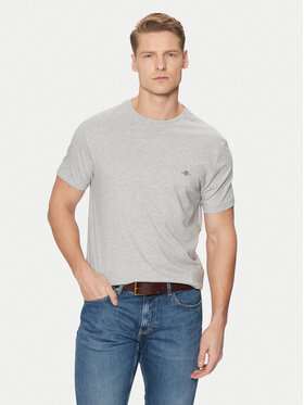 Gant Gant T-shirt Shield 2003185 Grigio Slim Fit