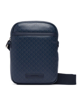 Calvin Klein Crossover torbica Calvin Klein Emblem Aop Coated Slim Reporter LV04D3334G Tamnoplava