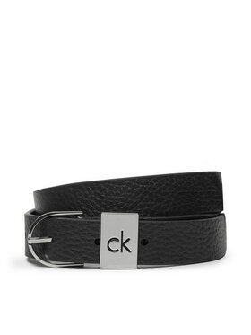 Calvin Klein Dámský pásek Calvin Klein Ck Loop Thin Round Buckle 2.5 K60K612856 Černá
