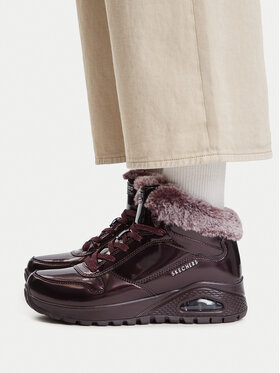 Skechers Gležnjarji Skechers Uno Rugged 168126/BURG Bordo rdeča
