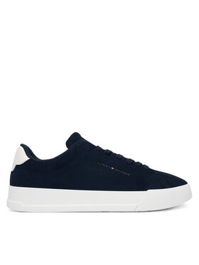 Tommy Hilfiger Snīkeri Tommy Hilfiger Th Court Core Suede FM0FM05716 Tumši zils