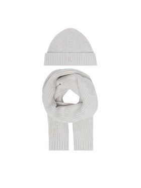 Calvin Klein Jeans Gorro y bufanda Calvin Klein Jeans Knitted Scarf Beanie Giftbox LVCKFJP00N Gris claro