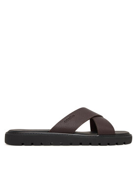 Calvin Klein Natikači Calvin Klein Sq Molded Sandal Xcross Lth HM0HM02235 Rjava