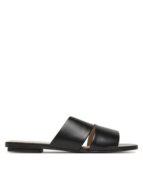 Calvin Klein Šľapky Calvin Klein Flat Slide - Lth 2 Straps HW0HW02365 Čierna