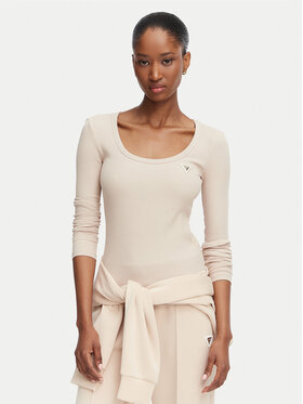 Guess Guess Блузка V4BP07 K8RT2 Бежевий Slim Fit