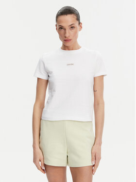 Calvin Klein Jeans Calvin Klein Jeans T-shirt Placed Institutional J20J225524 Bijela Slim Fit