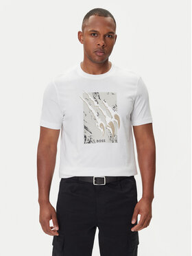 BOSS BOSS Camiseta Te_Animali 50546362 Blanco Regular Fit