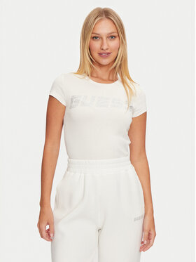 Guess Guess Футболка V4BI16 KCIV1 Écru Regular Fit