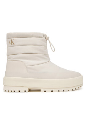 Calvin Klein Stivali da neve Calvin Klein Vulc Flatform Snowboot Nyl HW0HW03245 Crema