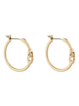 Coach Ausskari Coach Signature Hoop Earrings 37408160GLD710 Zelta