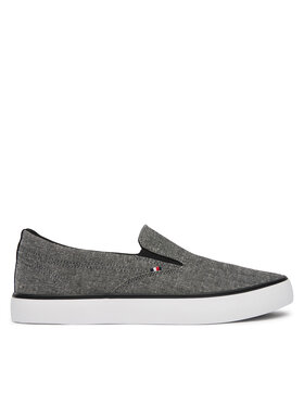 Tommy Hilfiger Tenisice Tommy Hilfiger Harlem Core Ii Slip On Chambray FM0FM05819 Siva