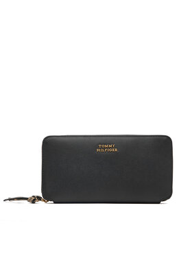 Tommy Hilfiger Cartera Tommy Hilfiger Th Leather Lrg Za Wallet AW0AW18941 Negro