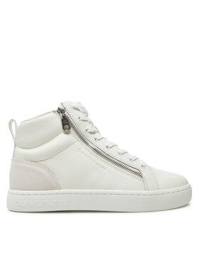 Calvin Klein Jeans Sneakersy Calvin Klein Jeans Classic Cupsole Zip Mid In YM0YM01156 Biela