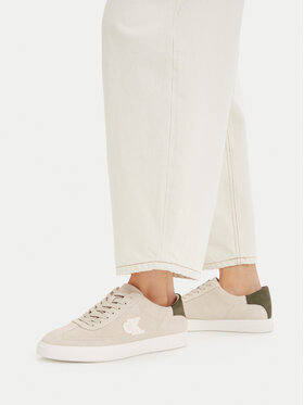 Calvin Klein Sneakersy Calvin Klein Low Pro Cups Wt Suede Mg HW0HW03144 Beżowy