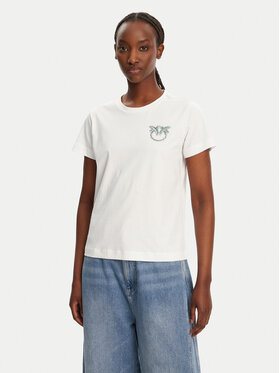 PINKO PINKO Camiseta Nambrone 103320 A2G7 Blanco Regular Fit