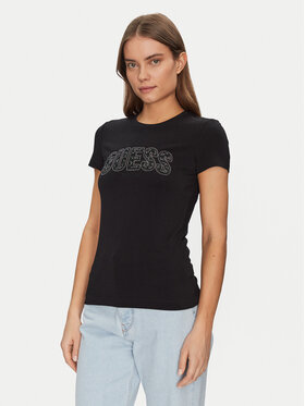 Guess Guess Футболка W5GI04 J1314 Чорний Slim Fit