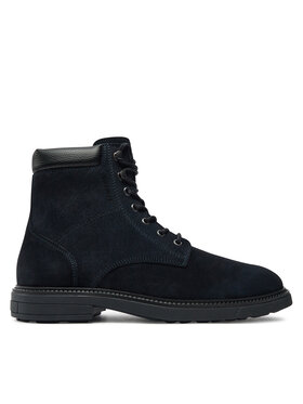 Tommy Hilfiger Kozaki Tommy Hilfiger Outdoor Suede FM0FM05193 Granatowy