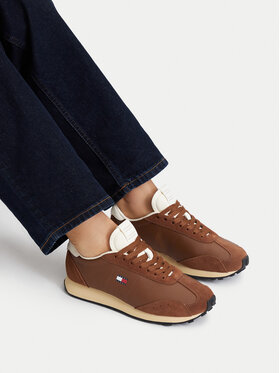 Tommy Jeans Zapatillas Tommy Jeans Retro Runner Archive Ltr EN0EN03097 Marrón