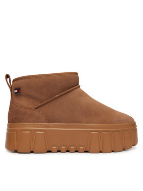 Tommy Jeans Śniegowce Tommy Jeans Tjw Suede Platform Boots Wl EN0EN03158 Brązowy jasny