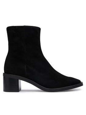 Calvin Klein Botine Calvin Klein Block Heel Ank Boot Suede HW0HW03221 Negru
