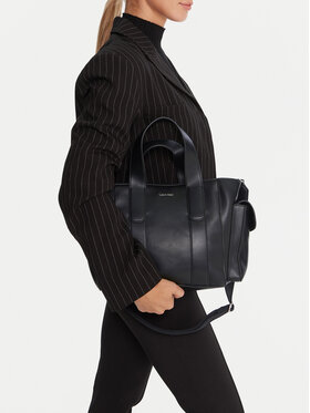 Calvin Klein Geantă Calvin Klein Webbing Strap Small Tote LV04F3290G Negru