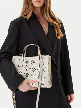 Tommy Hilfiger Handtasche Tommy Hilfiger Th City Mini AW0AW17500 Creme