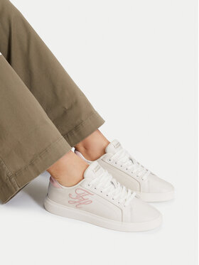 Tommy Hilfiger Сникърси Tommy Hilfiger Th Icon Court Script FW0FW09363 Бял