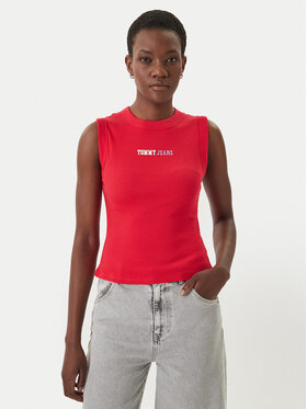 Tommy Jeans Tommy Jeans Top DW0DW22577 Rojo Slim Fit