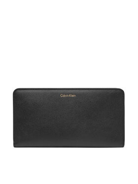 Calvin Klein Portafoglio Calvin Klein Foil Logo Passport Longfold LV04F1205G Nero