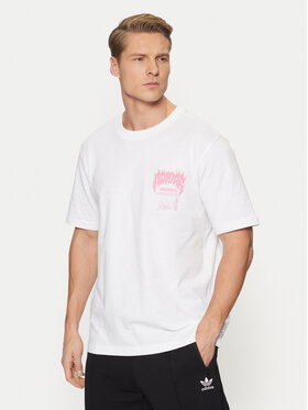 adidas adidas Футболка Trefoil Series Fashion Elevated Tee JD0665 Білий Regular Fit