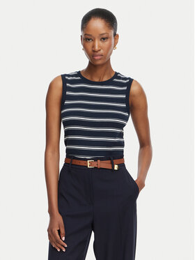 Tommy Hilfiger Tommy Hilfiger Top Multistripe WW0WW50025 Azul marino Slim Fit