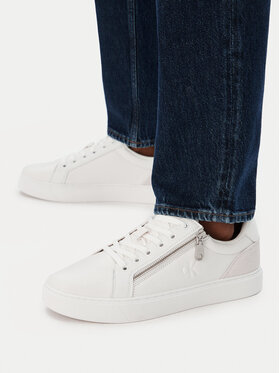 Calvin Klein Zapatillas Calvin Klein Classic Cup Laceup Zip Lth YM0YM01437 Blanco