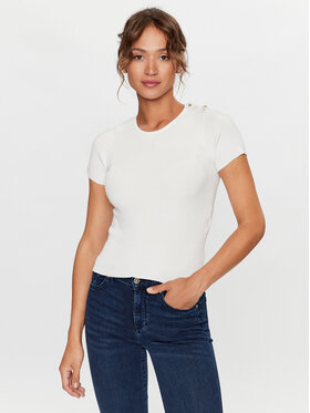 Liu Jo Liu Jo Camiseta CF3204 MS99E Blanco Slim Fit