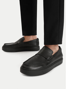 Calvin Klein Loaferek Calvin Klein Hybrid Clean Loafer Band Tum Lth HM0HM02184 Fekete