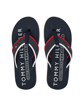 Tommy Hilfiger Šlepetės per pirštą Tommy Hilfiger Tumble Beach Sandal FM0FM05710 Tamsiai mėlyna