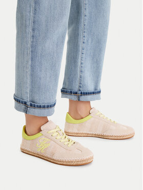 Tommy Hilfiger Espadrilles Tommy Hilfiger Woven Logo Embroidery FW0FW09108 Bēšs
