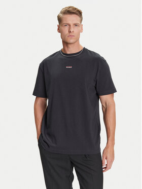 HUGO HUGO Camiseta Split Logo 50544185 Negro Relaxed Fit